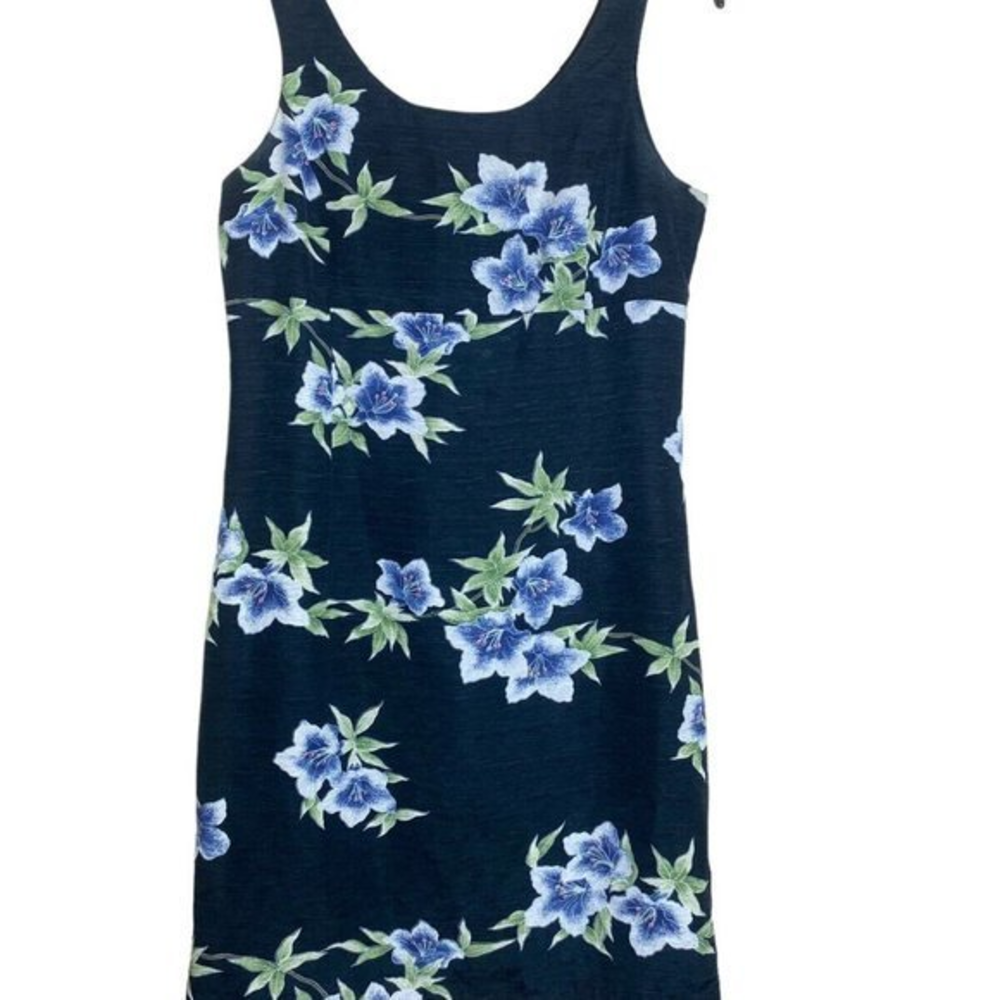 Tommy Bahama Navy Floral Asymmetrical Dress